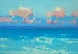 Original art for sale at UGallery.com | Sunset by Vahe Yeremyan | $2,600 | oil painting | 30' h x 45' w | thumbnail 1