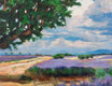 Original art for sale at UGallery.com | Valensole Lavender Fields by Jonelle Summerfield | $525 | oil painting | 11' h x 14' w | thumbnail 1