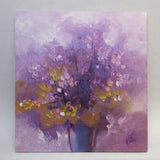 Original art for sale at UGallery.com | Floral Study 12 by Valerie Berkely | $175 | oil painting | 6' h x 6' w | thumbnail 3