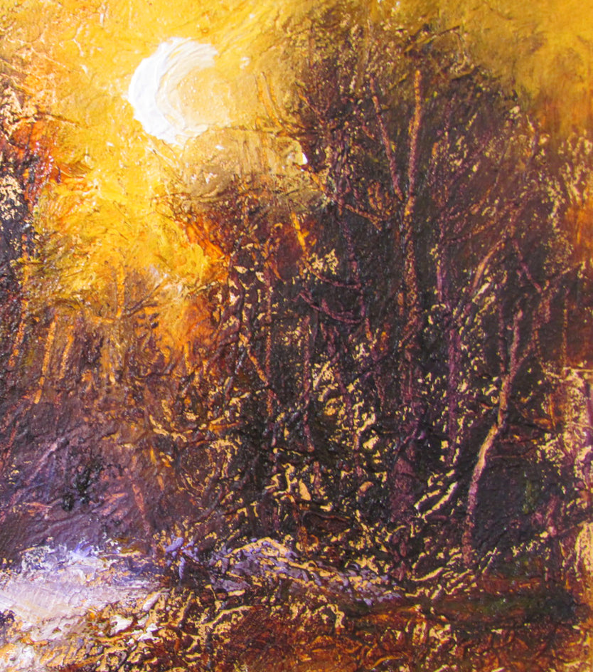 Golden Glow by Valerie Berkely |  Closeup View of Artwork 
