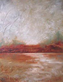 oil painting by Valerie Berkely titled Heavy Skies