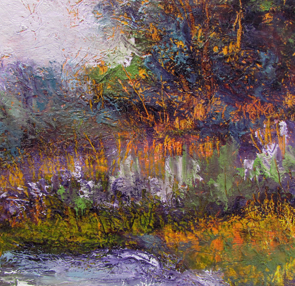 Pretty Pastel Sky by Valerie Berkely |  Closeup View of Artwork 