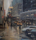 Original art for sale at UGallery.com | State Street at Dusk by Yangzi Xu | $725 | oil painting | 20' h x 16' w | thumbnail 4