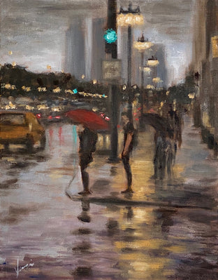 Original art for sale at UGallery.com | End of the Day by Yangzi Xu | $400 | oil painting | 14' h x 11' w | photo 4