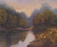 Original art for sale at UGallery.com | View down the River by Patricia Prendergast | $275 | pastel artwork | 8' h x 10' w | thumbnail 4