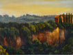 Original art for sale at UGallery.com | View at Civita Castellana No. 2 by Elizabeth Garat | $650 | oil painting | 16' h x 12' w | thumbnail 1