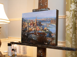 Original art for sale at UGallery.com | View of Budapest by Jonelle Summerfield | $525 | oil painting | 11' h x 14' w | photo 3