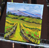 Original art for sale at UGallery.com | Napa Valley Summer by Lisa Elley | $250 | oil painting | 8' h x 8' w | thumbnail 2
