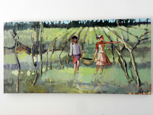 Original art for sale at UGallery.com | Vineyard Two by Mary Pratt | $1,925 | oil painting | 24' h x 48' w | photo 2