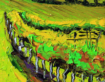 Original art for sale at UGallery.com | Napa Valley Summer by Lisa Elley | $250 | oil painting | 8' h x 8' w | thumbnail 4