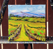 Original art for sale at UGallery.com | Napa Valley Summer by Lisa Elley | $250 | oil painting | 8' h x 8' w | thumbnail 3