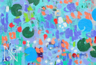 Violets Underfoot by Natalie George |   Closeup View of Artwork 