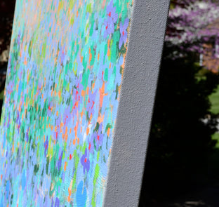 Violets Underfoot by Natalie George |  Side View of Artwork 