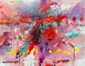 acrylic painting by Voskan Galstian titled Garden IX