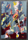 Original art for sale at UGallery.com | Red, Grey, Yellow by Voskan Galstian | $4,150 | acrylic painting | 58' h x 40' w | thumbnail 3