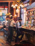 Original art for sale at UGallery.com | Waiters by Jonelle Summerfield | $725 | oil painting | 16' h x 12' w | thumbnail 1