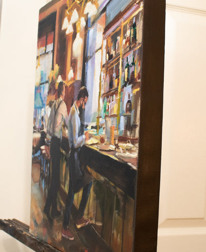 Waiters by Jonelle Summerfield |  Side View of Artwork 