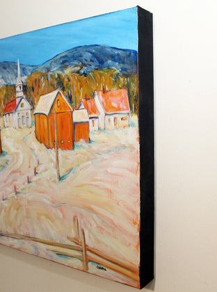 Original art for sale at UGallery.com | Waits River Church, Vermont by Doug Cosbie | $350 | oil painting | 14' h x 18' w | photo 2