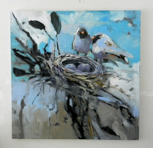Original art for sale at UGallery.com | Wait, What? by Mary Pratt | $2,700 | oil painting | 40' h x 40' w | photo 3