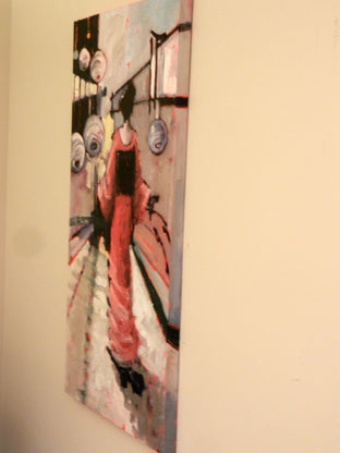 Original art for sale at UGallery.com | Walking Red by Mary Pratt | $2,025 | oil painting | 48' h x 24' w | photo 2