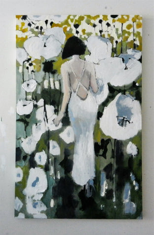 Original art for sale at UGallery.com | Walk in the Wildflowers by Mary Pratt | $3,275 | oil painting | 48' h x 30' w | photo 3