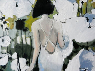 Original art for sale at UGallery.com | Walk in the Wildflowers by Mary Pratt | $3,275 | oil painting | 48' h x 30' w | photo 4