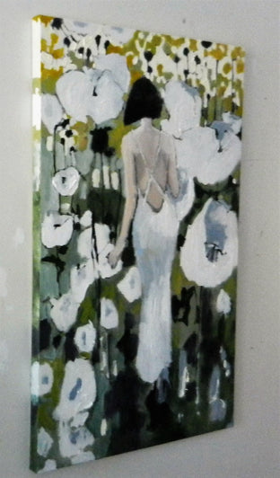 Original art for sale at UGallery.com | Walk in the Wildflowers by Mary Pratt | $3,275 | oil painting | 48' h x 30' w | photo 2