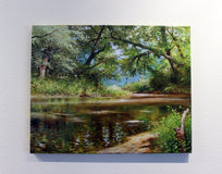 Original art for sale at UGallery.com | Stillwater Shallows by Kent Sullivan | $1,275 | oil painting | 16' h x 20' w | thumbnail 3