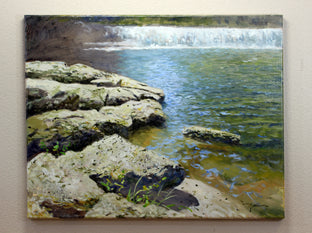 Original art for sale at UGallery.com | Hooker Falls by Kent Sullivan | $1,275 | oil painting | 16' h x 20' w | photo 3