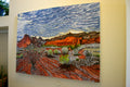Original art for sale at UGallery.com | Winter Sunrise in Pinto Valley by Crystal DiPietro | $3,675 | oil painting | 36' h x 48' w | thumbnail 3