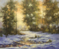 Original art for sale at UGallery.com | Warm Winter Melody by Gail Greene | $750 | oil painting | 20' h x 24' w | thumbnail 1