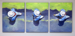 Original art for sale at UGallery.com | Eldorado Walk Triptych by Warren Keating | $6,375 | oil painting | 24' h x 54' w | photo 3