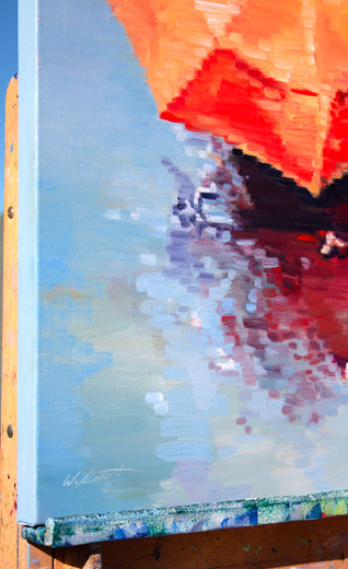 March Rain in Paris by Warren Keating |  Side View of Artwork 