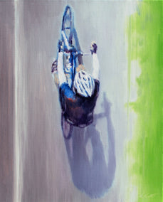 oil painting by Warren Keating titled Morning Ride