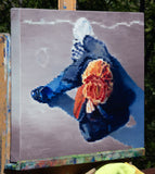 Original art for sale at UGallery.com | Parisian on the Phone by Warren Keating | $2,100 | oil painting | 18' h x 24' w | thumbnail 2