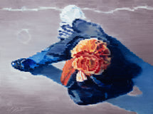 Original art for sale at UGallery.com | Parisian on the Phone by Warren Keating | $2,100 | oil painting | 18' h x 24' w | thumbnail 1