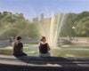 Original art for sale at UGallery.com | Washington Square Fountain by Nick Savides | $2,100 | oil painting | 16' h x 20' w | thumbnail 1
