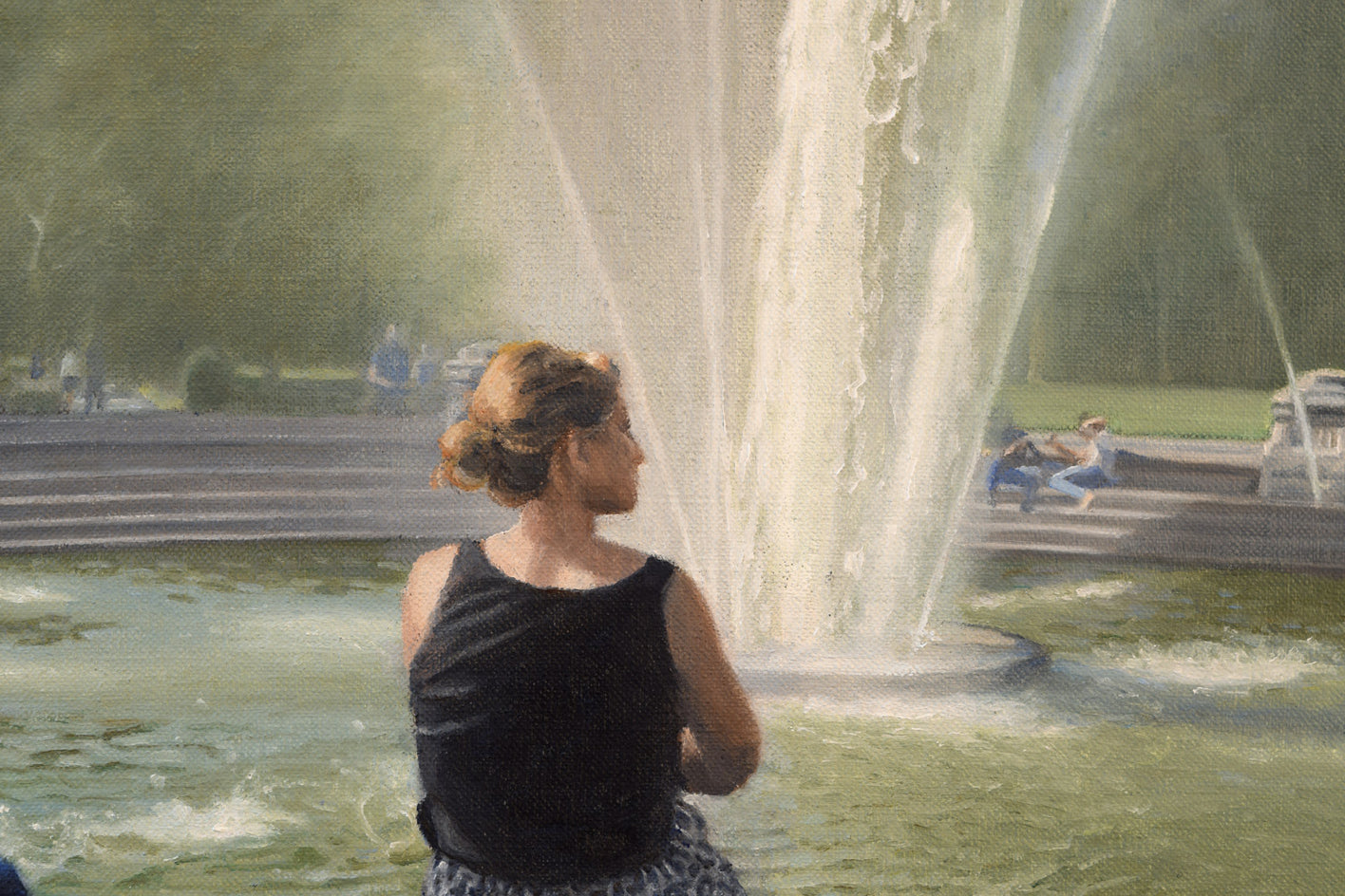 Washington Square Fountain by Nick Savides |  Closeup View of Artwork 