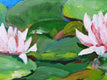 Original art for sale at UGallery.com | Waterlilies by Catherine McCargar | $1,350 | acrylic painting | 20' h x 20' w | thumbnail 4