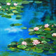 Original art for sale at UGallery.com | Waterlilies by Catherine McCargar | $1,350 | acrylic painting | 20' h x 20' w | thumbnail 1