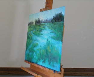 Original art for sale at UGallery.com | Water World High Noon by Suzanne Massion | $550 | oil painting | 18' h x 24' w | photo 2