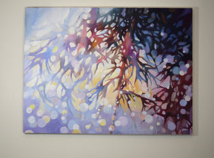 Original art for sale at UGallery.com | Welcome Snow 1 by Julia Hacker | $1,450 | oil painting | 30' h x 36' w | photo 3
