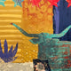 Original art for sale at UGallery.com | Western Series: Longhorn by Darlene McElroy | $575 | mixed media artwork | 12' h x 12' w | thumbnail 4