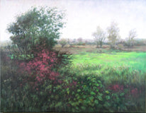 Original art for sale at UGallery.com | Wetland Sanctuary by Suzanne Massion | $975 | oil painting | 22' h x 28' w | thumbnail 1