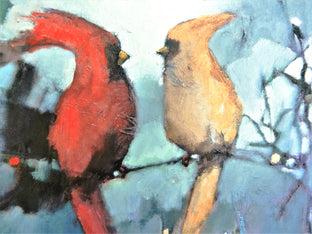 Original art for sale at UGallery.com | Winter Birds by Mary Pratt | $1,400 | oil painting | 20' h x 30' w | photo 4