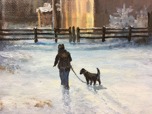 Winter Evening by Nikolay Rizhankov |   Closeup View of Artwork 