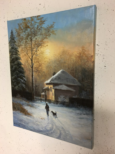 Winter Evening by Nikolay Rizhankov |  Context View of Artwork 