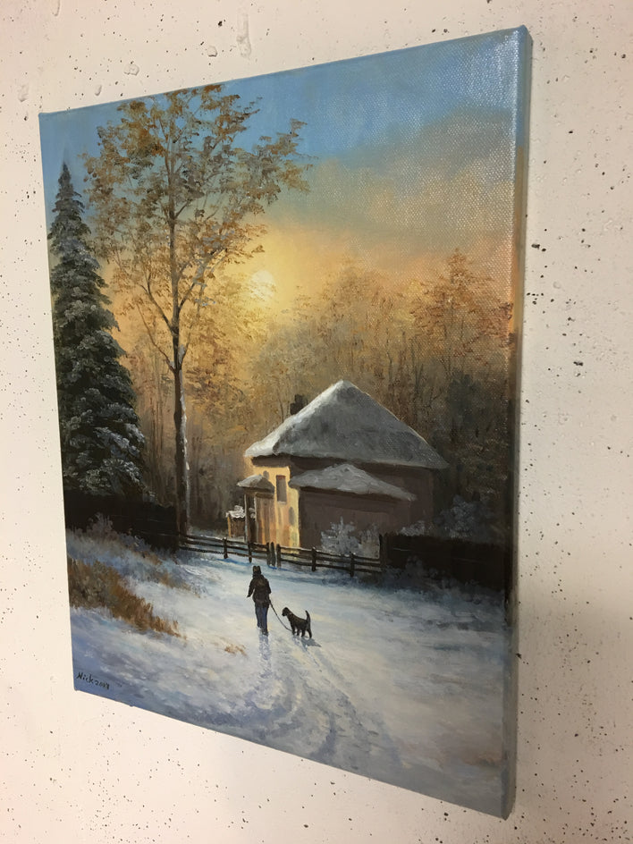 Winter Evening by Nikolay Rizhankov |  Context View of Artwork 