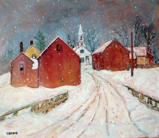 Original art for sale at UGallery.com | Winter Light, Vermont by Doug Cosbie | $375 | oil painting | 11' h x 14' w | photo 1