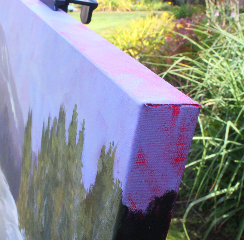 Winter Scene by Nancy Merkle |  Side View of Artwork 